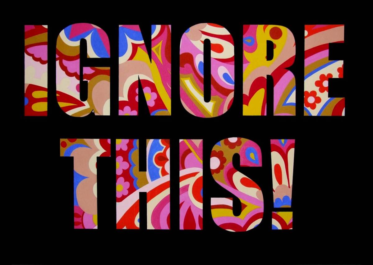 Ignore This. Mark L'Argent - Lettering Artist