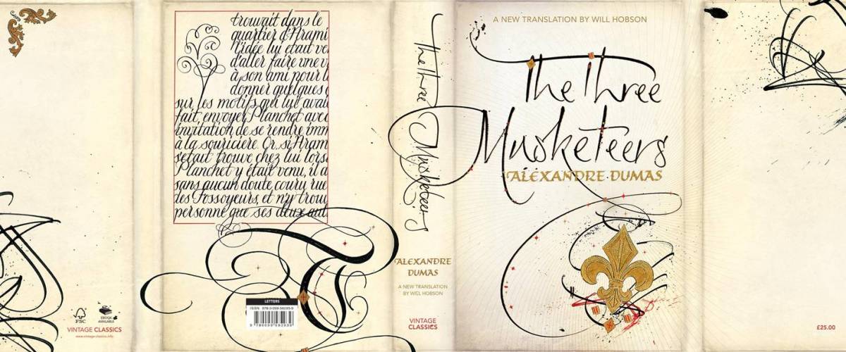 3 Musketeers Dust Jacket. Mark L'Argent - Lettering Artist